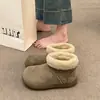 Botas de Nieve de Piel de Lana de Cordero para Mujer 2026 Nuevo Estilo de Invierno, Engrosadas y Forradas de Felpa, Suela Gruesa, Antideslizantes, Cálidas Botas Cortas Estilo Birkenstock