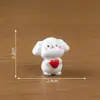 Micro Paisaje Creativo Lindo Perro Blanco Pequeño Figura Muñeca Casa DIY Decoración Accesorios Mini Adornos de Escritorio