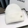Gorro de Punto de Nuevo Estilo para Mujer, Forro Polar de Invierno, Engrosado, Cálido, Versátil, Circunferencia de Cabeza Grande, Protección para los Oídos, Gorro de Maternidad Postparto