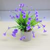 Decoración del hogar, flores artificiales, plantas pequeñas en maceta, juego de flores y flores secas para decoración de interiores, juego de bonsáis de flores de plástico para mesa de comedor.