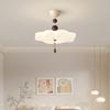 Luz de Techo para Dormitorio 2026 Modelo Nuevo Estilo Vintage Francés Crema Color Nogal Espectro Completo Protección Ocular Luz de Habitación