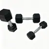 Mancuernas hexagonales recubiertas para fitness en casa, adecuadas para hombres y mujeres, hierro fundido sólido, hierro puro, mancuernas de peso completo para entrenamientos en casa
