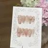 Tao Xilv Romance Francés Lindo Suave Versátil Pegatinas de Estrella Puntos Polka Ingleses Uñas Portátiles Hechas a Mano Francesas