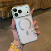 Aplicável para iPhone 17 Pro Max Capa Magnética a Laser Galvanizada Capa de Celular Apple 16 Película de Lente Embutida Capa Protetora