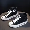 Zapatillas altas clásicas de lona para mujer, nuevo modelo primavera/verano 2026, zapatillas transpirables versátiles de suela gruesa para estudiantes, zapatos casuales