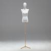 Loja de roupas estilo coreano, modelo de ombro plano branco, meio comprimento, janela de algodão feminina, manequim de ombro reto, suporte de exposição de corpo inteiro
