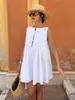 Vestido Chaleco plisado transfronterizo estilo europeo y americano 2026 Verano Nuevo Vestido corto mini plisado para mujer