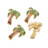 Nuevos 18k Árbol de Coco Dibujo Animado Lindo Moda Moda DIY Joyería Accesorios Pendientes Colgante Accesorios de Colgante