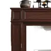 Gabinete Decorativo de Chimenea Falsa Estilo Retro Americano en Color Nogal, Estante para Recibidor, Accesorio de Fotografía para Sala de Transmisión en Vivo de Bodas