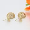 Pendientes Circulares Geométricos Estilo Europeo y Americano Personalizados Xuping con Piedras Artificiales, Pendientes Minimalistas 3D al por Mayor para Mujer