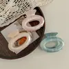 Pinza de Agarre Ovalada con Degradado de Crema Placa Francesa para Agarrar la Mitad de la Cabeza Pinza de Tiburón Accesorios para el Cabello de la Mitad de la Cabeza para Mujeres