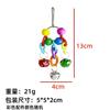 Juguete para Pájaros Set de 13 Piezas con Cascabeles, Columpio, Bola de Ratán, Percha, Mordedera, Percha de Desarrollo Educativo, Accesorios para Pájaros, Juguetes para Loros