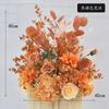 Pilar Flor Artificial Flor de Seda Arco Flor de Origami Coluna de Flores Conjunto Decorativo Coluna Enfeites Artificiais Toalha de Mesa para Sobremesas Adereços