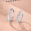 Anillo de Plata Pura S999 Flor de Glicina Diseño de Nicho para Mujer Nuevo Anillo de Pareja 2024 Regalo para Novia