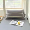 Nuevo modelo funda de almohada de algodón puro para dormitorio escolar, pieza única, funda de almohada 100% algodón 48*74 cm, venta al por mayor de ropa de cama