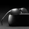 Gafas de Sol Polarizadas Sin Montura para Hombre Gafas para Conducir Estilo Retro Metal para Montar Pesca 3043