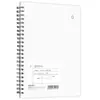 Cuaderno Spiral Deli Cuaderno Spiral Simple de PP Transparente Rayado Cuadrícula Blanco Estudiante Cuaderno de Inglés Bloc de Notas de Oficina