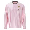 Camiseta básica casual de manga larga con cuello redondo, estilo otoño e invierno americano, con insignia de estrella y números, a la moda, estilo retro de carreras, para hombre