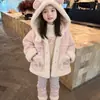 Abrigo de Lana de Alpaca con Borrego para Niña Invierno 2026 Nuevo Abrigo de Piel de Longitud Media para Niños Ropa de Algodón para Bebé