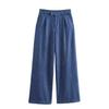 Atacado de roupas femininas para comércio exterior transfronteiriço 2024 outono novo temperamento cintura alta pendurado jeans de perna larga 7484159