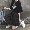 Falda plisada de uniforme JK a cuadros gris carbón de cintura alta para universidad japonesa, falda plisada, uniforme escolar completo de primavera y verano
