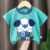 Camiseta Infantil de Manga Curta Algodão Verão Nova Roupa Infantil para Bebê Meninos Top Fino Meninas Roupa de Verão Infantil