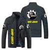 2023 Nuevo Cárdigan Casual para Hombre de Comercio Exterior Europeo y Americano, Chaqueta para Hombre con Estampado de Marca de Coche, Chaqueta Cortavientos para Ciclismo al Aire Libre