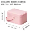 Caja de hojalata portátil rosa de Amazon para almacenamiento de brillo de labios y cosméticos, caja de hojalata metálica con tapa abatible y asa, recipiente vacío