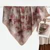 Pañuelo cuadrado de terciopelo de doble cara, dos tonos, estampado de leopardo, de alta gama, vintage de los 90, chal cálido para mujer, pañuelo de cuello de lujo ligero