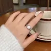Anillo de cadena para reloj mini elegante y único para mujer, diseño abierto ajustable, diseño de nicho, anillo para el dedo índice