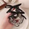 Nueva Elegante Diadema para el Cabello de Intestino Delgado con Borde Floral, Diadema Elegante de Lazo de Alta Elasticidad, Accesorio para el Cabello de Cuerda para el Cabello con Perlas de Imitación Elegantes