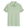 Camisa polo con logo personalizado, color liso, cuello camisero, ropa de trabajo de manga corta para negocios, amigable con la piel, transpirable, suave y cómoda, camisa de verano