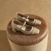 3337-57 Zapatos de Salón Individuales Plateados con Tacón Grueso y Tacón Cuadrado Nuevo Temperamento Estilo Chanel Pequeño Correa de Una Sola Tira Moda Tacón Medio Zapatos de Mujer