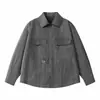 Camisa de Manga Larga Versátil de Ajuste Holgado, Texturizada, Desgastada y Funcional, Estilo Retro Americano, Nueva Colección Otoño 2026 para Hombre, Marca Yidao Vintage