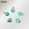 Colgante de corazón de 16 mm con piedra semipreciosa natural en polvo, cristal de tigre, directo de fábrica, accesorios de joyería DIY