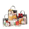 Bolsas de tote transparentes de PVC personalizadas para snacks, bebidas y souvenirs de estudiantes, bolsas de regalo hechas a medida para el Día del Niño