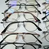 Óculos de Armação de Titânio Ultraleve 7g para Mulheres com Miopia, Lentes Personalizadas, Armação Fina de Fio Dourado, Armação Oval Elegante e Intelectual