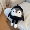 Chapéus Infantis, Chapéus de Pelúcia para Outono e Inverno, Chapéus Fofos de Pinguim com Proteção para Orelhas de Bebê, Forrados com Fleece, Espessos, Quentes e à Prova de Vento, Chapéus de Tricô