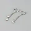 Pendientes de Clip con Borlas en Forma de Corazón de Nuevo Estilo Transfronterizos Europeos y Americanos, Diseño Largo y de Moda Que Hace que la Cara Parezca Más Pequeña, Pendientes de Gota de Agua con Borlas en Forma de Corazón de Diseño Nicho