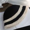Cualquiera puede usar ~ gorra de lana básica de punto de lana de cordero genuina japonesa para mujer, cálida de invierno, reduce la edad, gorra tipo cuenca, circunferencia de cabeza grande