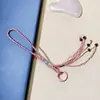 Cordão de celular colorido trançado com franjas, contas e chaveiro, joias e acessórios artesanais estilo boêmio, atacado