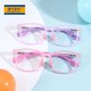 Nuevas gafas de moda para niños y niñas, antiazules, montura TR90, gafas planas con contraste de color, JH-TR207