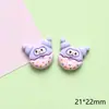 Accesorios de resina coolomi morados al por mayor DIY pegamento de crema accesorios para funda de teléfono pegatinas para vaso de agua accesorios para cabeza de pulsera