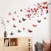 MK9164 Nuevas Pegatinas de Pared de Rama de Mariposa Colorida Flor Pegatinas Decorativas de Vidrio para Sala de Estar Dormitorio Jardín de Infantes Pegatinas de Pared