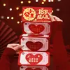Regalo para adulto de 18 años sobre rojo plegado creativo regalo de 18 para adulto regalo de cumpleaños niña niño bolsa de sobre rojo con sensación ritual