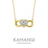 Colgante de Corazón con Símbolo Infinito Eterno Chapado en Oro Real para Mujer Lujo Ligero Nicho Diseño de Alta Gama Sentido Joyería Versátil de la Suerte