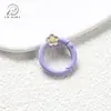 Fecho de Mola Redondo em Formato de Flor Acessórios para Joias DIY Argola de Mola para Chaveiro Argola de Conexão de Liga Pingente para Chave de Carro