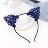 Ancla Internet Celebrante Nuevo Estilo Encaje Orejas de Gato Diadema Moda Diadema Presión Cabello Headwear Femenino Adulto Accesorios para el Cabello