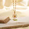 Europa y Estados Unidos venta caliente transfronteriza nuevo girasol circón brillante luz lujo estilo ins collar moda joyería para mujer