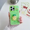 Capa de Celular Padrão 3D Frutas com Toque de Pele Matte Dois em Um Adequada para Iphone171615Promax
